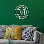Letter Family Name Personalized Indoor Outdoor Steel Wall Sign Art