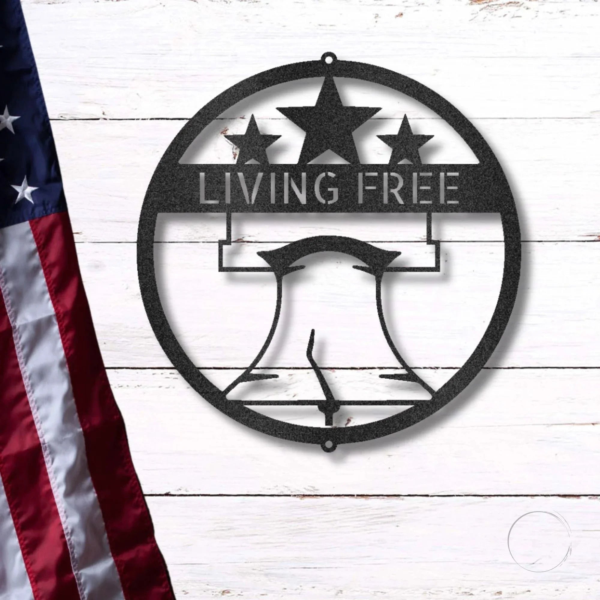 Liberty Bell Metal Personalized Wall Sign – Patriotic Steel Wall Art – Indoor/Outdoor American Decor – Made in USA