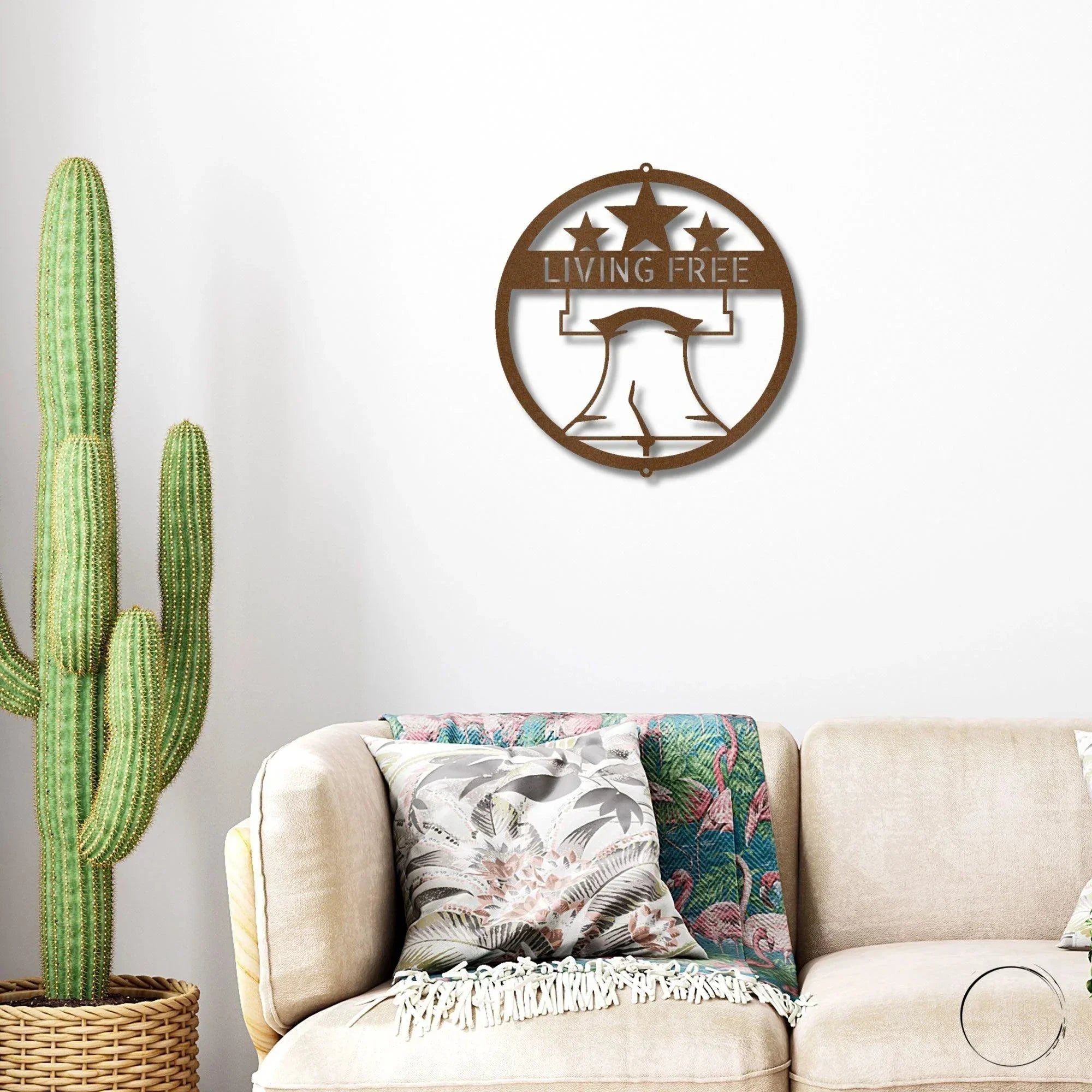 Liberty Bell Metal Personalized Wall Sign – Patriotic Steel Wall Art – Indoor/Outdoor American Decor – Made in USA