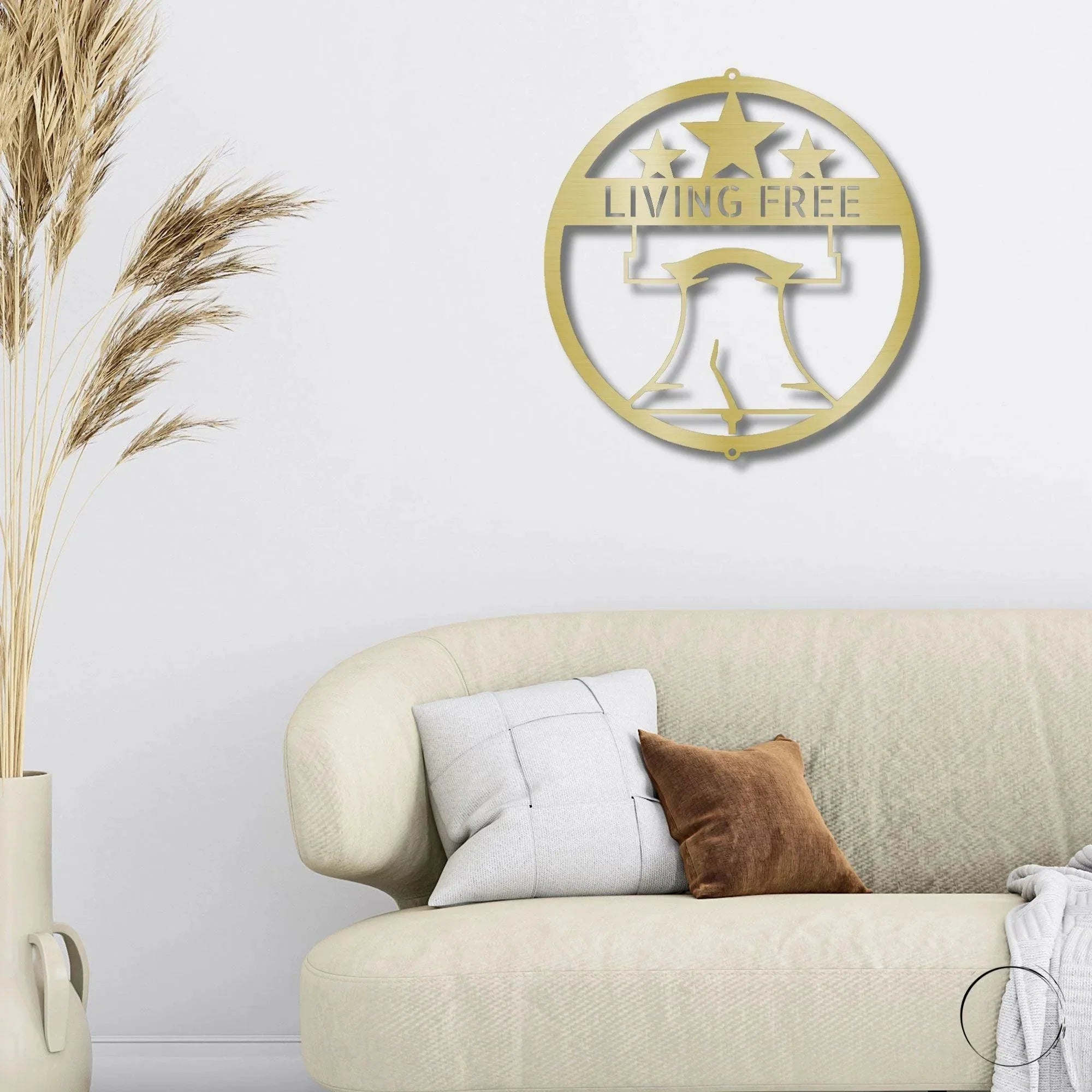 Liberty Bell Metal Personalized Wall Sign – Patriotic Steel Wall Art – Indoor/Outdoor American Decor – Made in USA