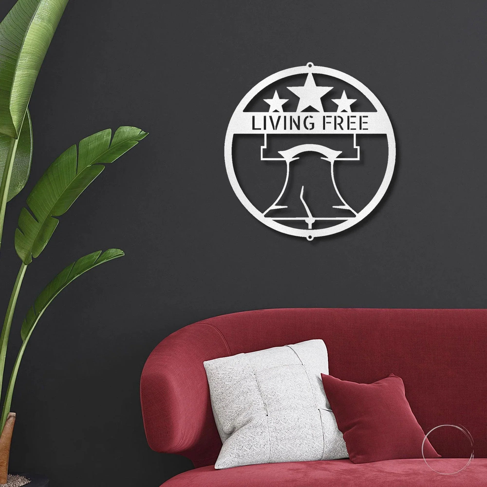 Liberty Bell Metal Personalized Wall Sign – Patriotic Steel Wall Art – Indoor/Outdoor American Decor – Made in USA