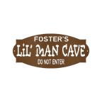 Lil Man Cave Personalized Name Indoor Outdoor Steel Wall Sign Metal Art Boy Room Decoration