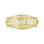 Lil Man Cave Personalized Name Indoor Outdoor Steel Wall Sign Metal Art Boy Room Decoration