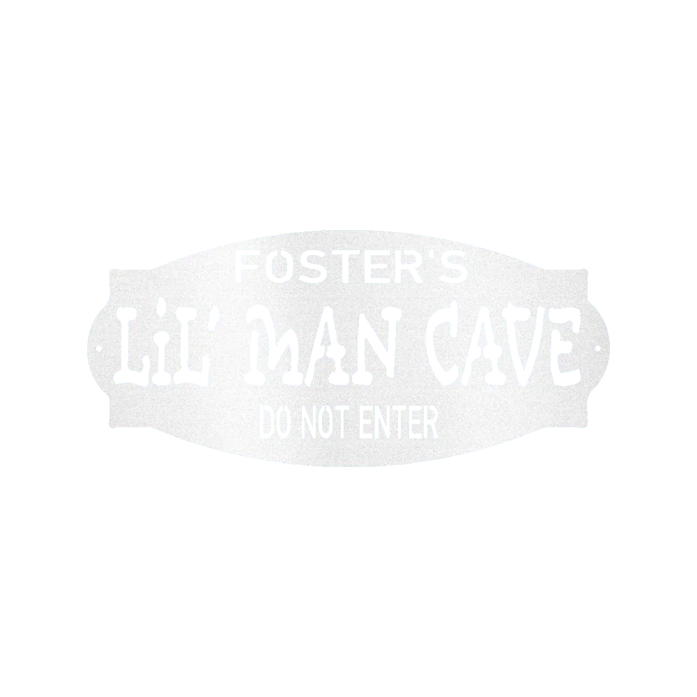 Lil Man Cave Personalized Name Indoor Outdoor Steel Wall Sign Metal Art Boy Room Decoration