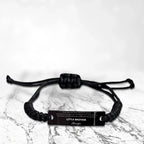 Little Brother Black Rope Engraved Bracelet - Always follow your dreams, never forget how amazing you are Birthday Christmas Gifts