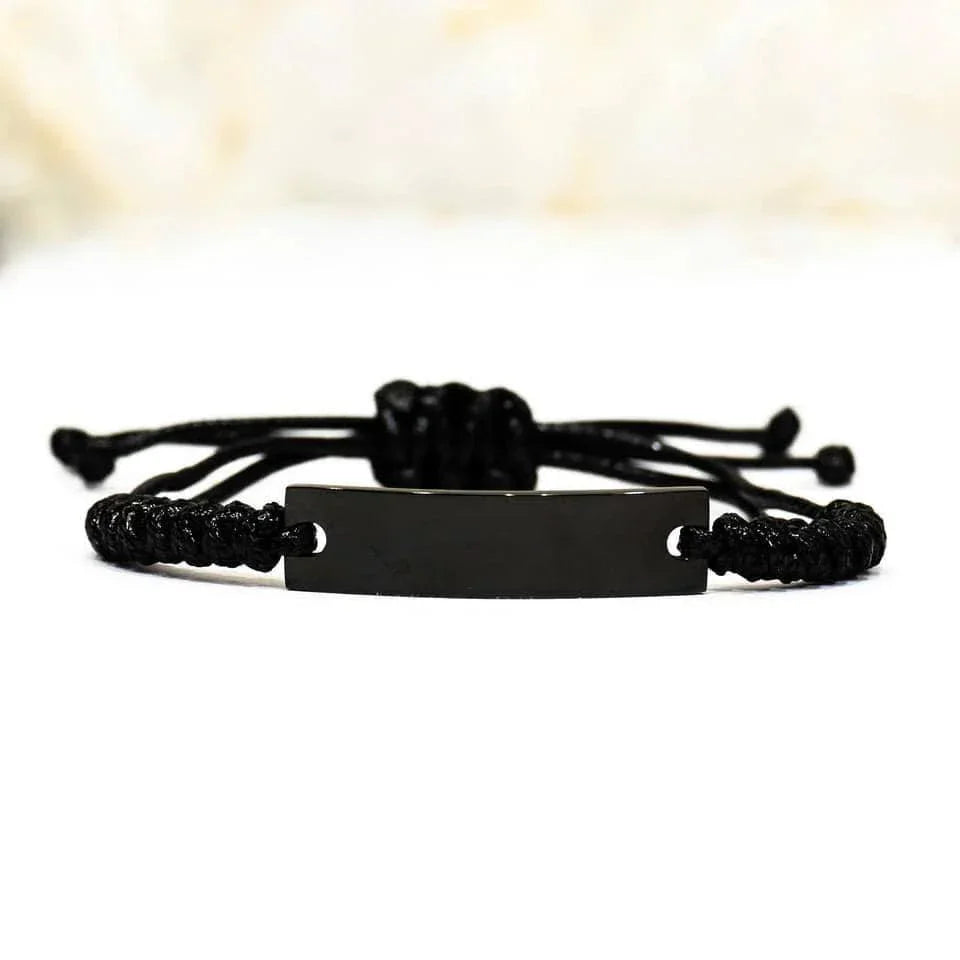 Little Sister Handmade Engraved Braided Rope Bracelet - Always Follow your Dreams - Birthday, Christmas Holiday Jewelry Gift