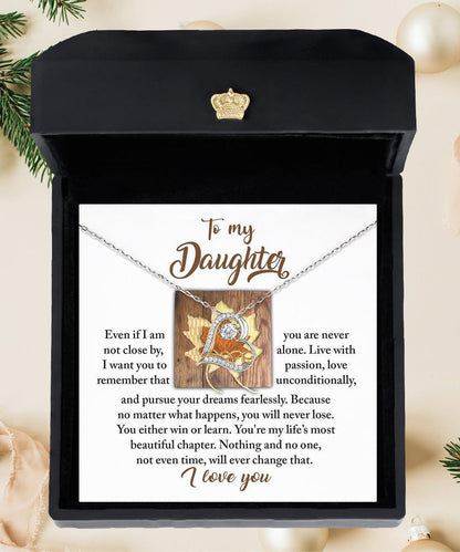 Daughter Birthday, Graduation, Christmas Inspirational Gift  - Live With Passion - Love Dancing Heart Pendant Necklace - Mallard Moon Gift Shop