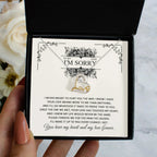 Apology Gift for Her - To My Love, I'm Sorry - Love Dancing Heart Pendant Necklace