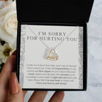Apology Gift - I'm Sorry, I Promise to Do Everything - Love Dancing Heart Pendant Necklace
