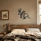 Hunting & Fishing Metal Wall Art – Deer, Duck and Bass Rustic Steel Sign