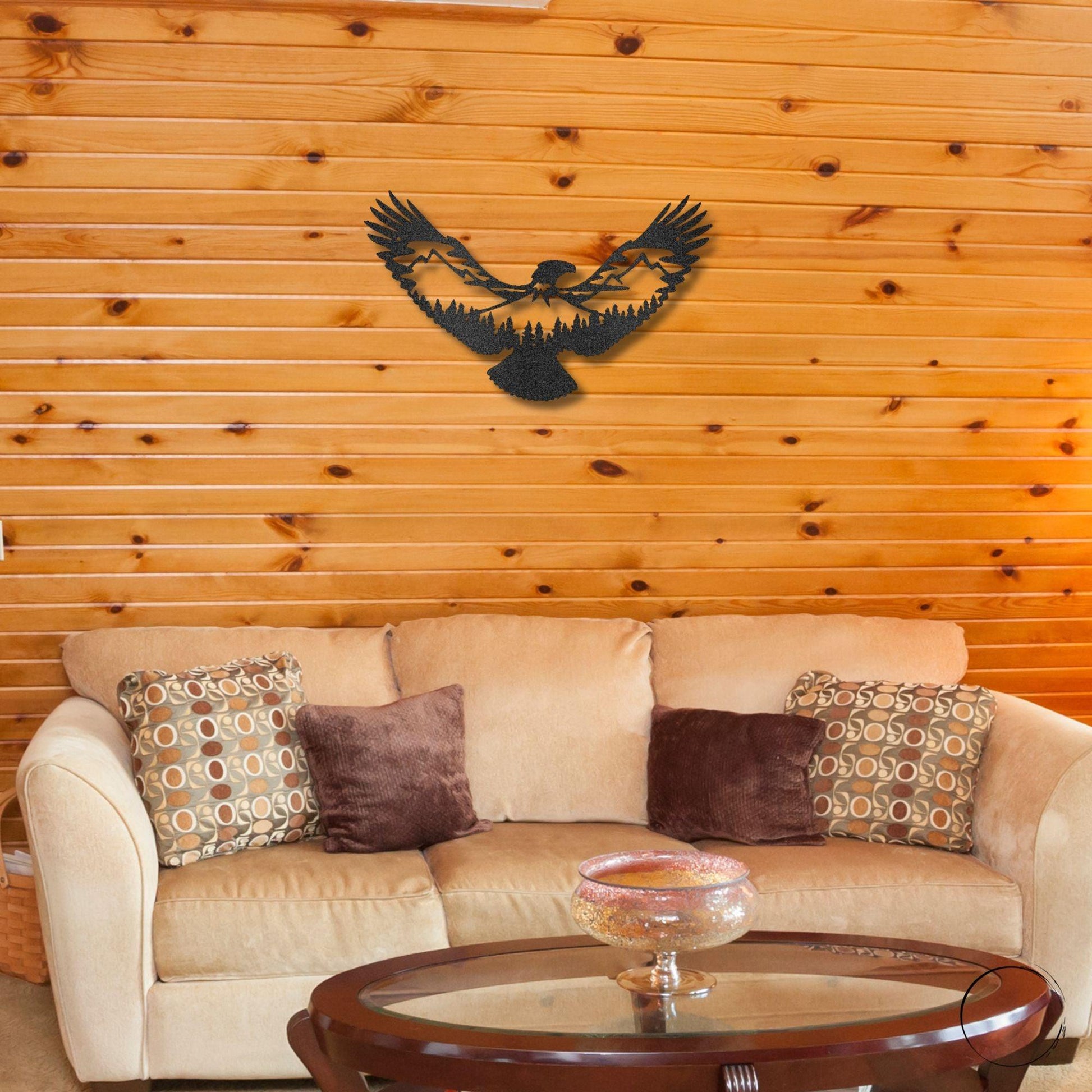Eagle Scene Metal Art - Mallard Moon Gift Shop