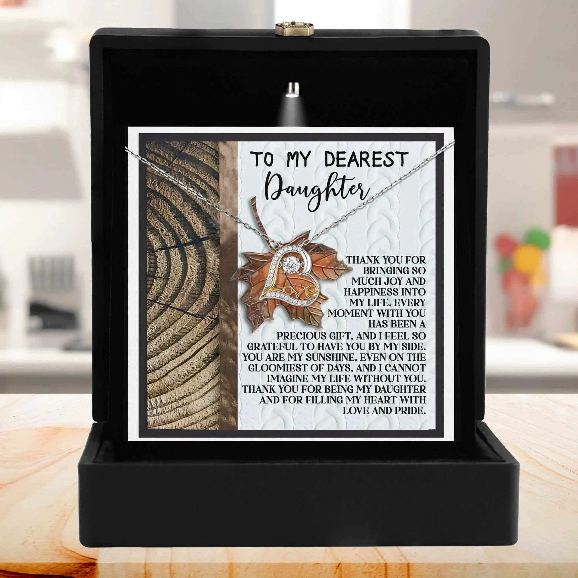 Daughter Birthday, Graduation, Christmas Inspirational Gift - Love And Pride - Love Dancing Heart Pendant Necklace