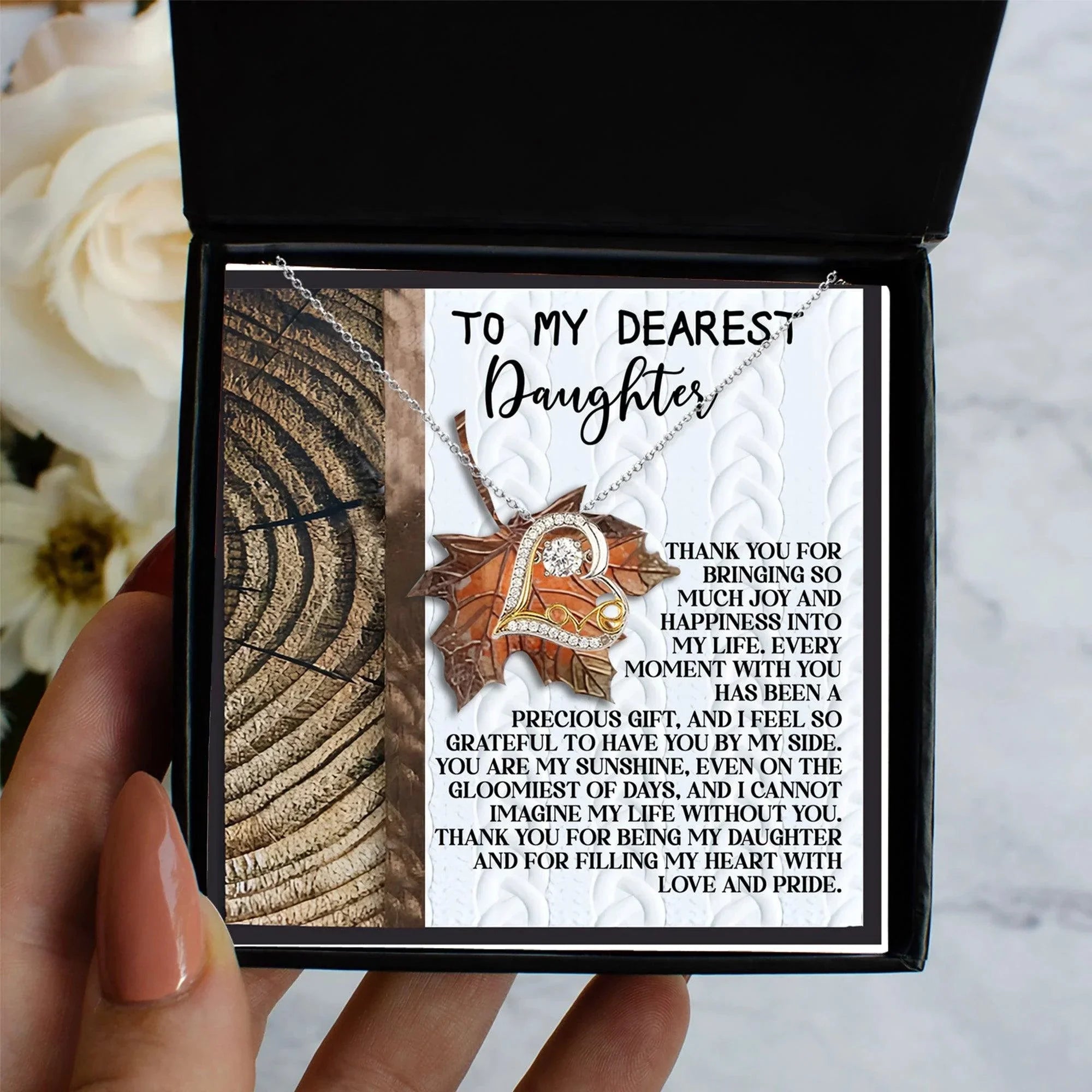 Daughter Birthday, Graduation, Christmas Inspirational Gift - Love And Pride - Love Dancing Heart Pendant Necklace