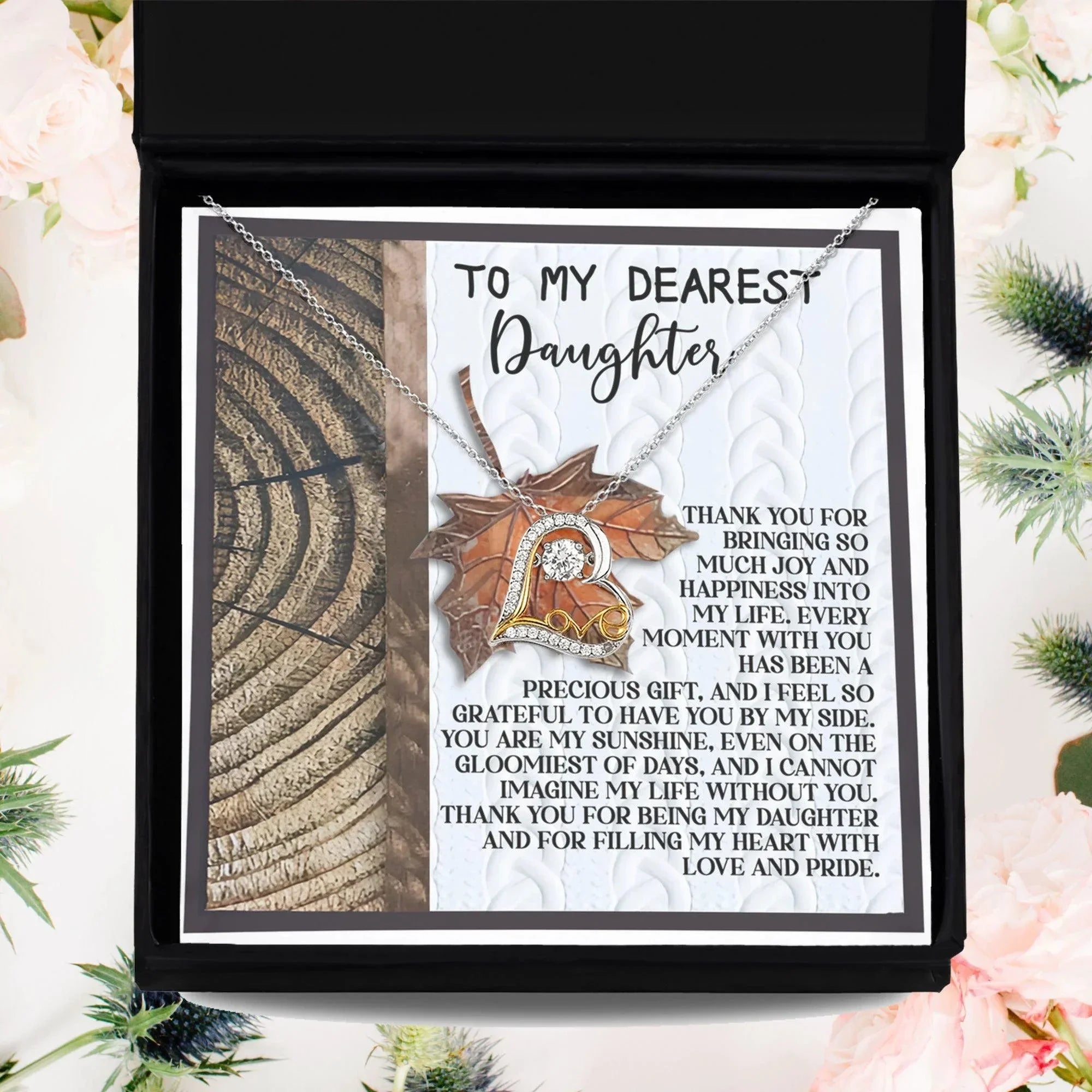 Daughter Birthday, Graduation, Christmas Inspirational Gift - Love And Pride - Love Dancing Heart Pendant Necklace