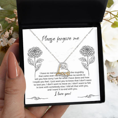 Apology Gift for Girlfriend, Wife, Soulmate - Sorry, Real Explanation - Love Dancing Heart Pendant Necklace - Mallard Moon Gift Shop
