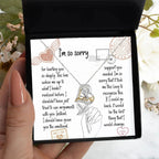 Apology Gift for Girlfriend, Wife, Soulmate, Emotional Support - Love Dancing Heart Pendant Necklace
