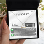 Apology Gift for Girlfriend, Wife, Soulmate - Sorry, Breaks My Soul - Love Heart Pendant Necklace
