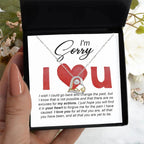Gift for Girlfriend, Wife - Sorry, Change The Past - Love Dancing Heart Pendant Necklace