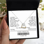 Apology Gift for Girlfriend, Wife, Soulmate - Sorry, Make It Up - Love Heart Pendant Necklace