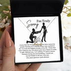 Apology Gift for Girlfriend, Wife - Sorry, My Last Breath - Love Heart Pendant Necklace