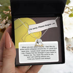 Apology Gift for Girlfriend, Wife, Soulmate - Sorry, Nothing Without You - Love Heart Pendant Necklace