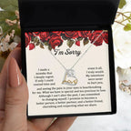 Apology Gift for Girlfriend, Wife - Sorry, Precious To Lose - Love Heart Pendant Necklace