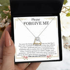 Apology Gift for Girlfriend, Wife - Sorry, Profound And True - Love Heart Pendant Necklace