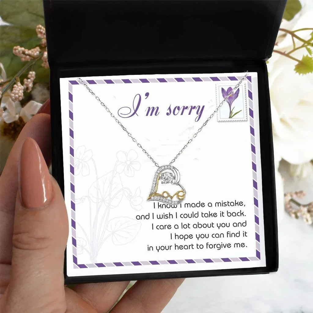 Gift for Girlfriend, Wife - Sorry, Take It Back - Love Heart Pendant Necklace