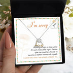 Apology Gift for Girlfriend, Wife, Soulmate - Sorry, Another Chance - Love Heart Pendant Necklace