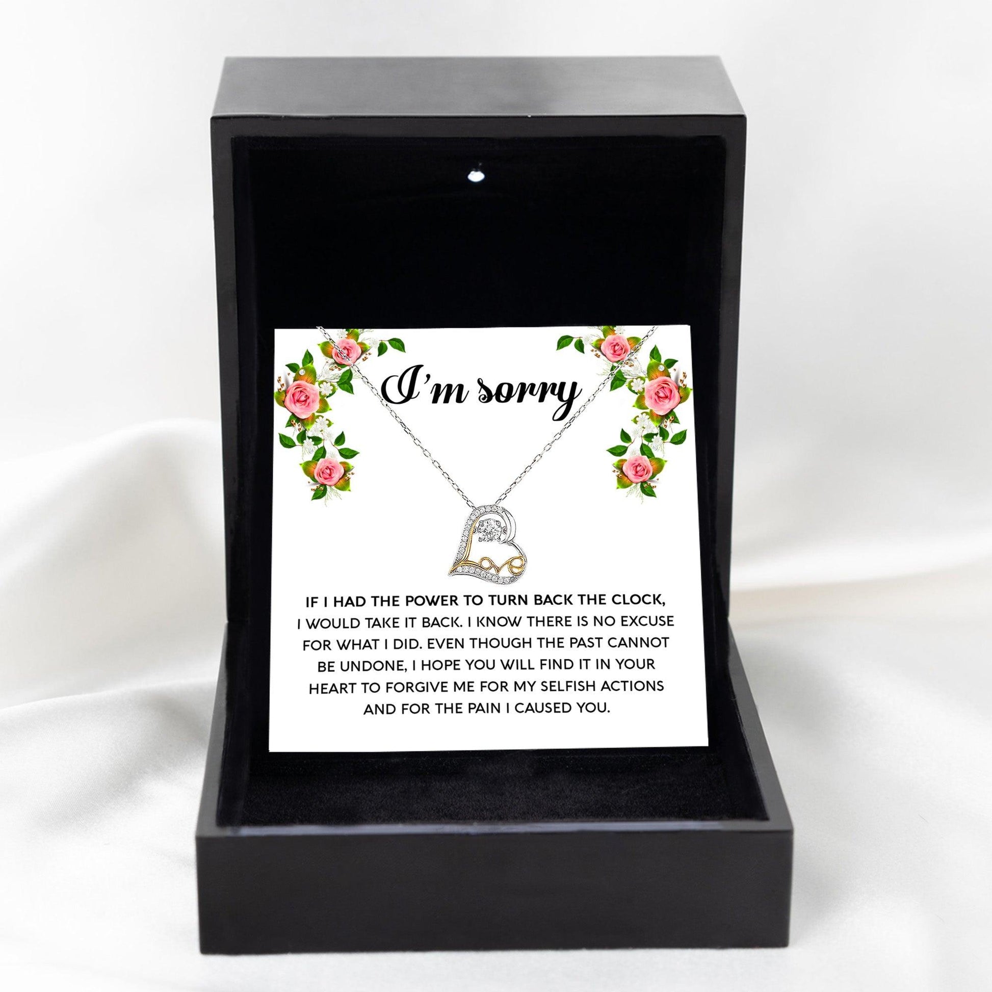 Gift for Girlfriend, Wife - Sorry, Make It Right - Love Heart Pendant Necklace - Mallard Moon Gift Shop