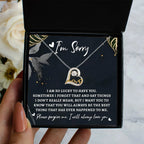 Apology Gift for Girlfriend, Wife, Soulmate - Sorry, The Best Thing - Love Dancing Heart Pendant Necklace