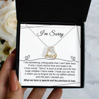 Apology Gift for Girlfriend, Wife, Soulmate - I'm Sorry, Forgive Me for the Pain I Caused You - Love Heart Pendant Necklace