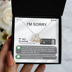 Apology Gift for Girlfriend, Wife, Soulmate - Sorry, Breaks My Soul - Love Heart Pendant Necklace