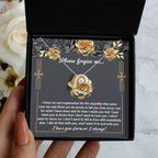 Apology Gift for Girlfriend, Wife, Soulmate - Sorry, End With You - Love Heart Pendant Necklace