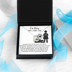 Apology Gift for Girlfriend, Wife, Soulmate - Sorry, Please Don't Stop Talking - Love Dancing Heart Pendant Necklace