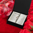 Apology Necklace for Girlfriend, Wife, or Soulmate – “I’m Sorry, What an Idiot” Love Dancing Heart Pendant with Message Card