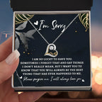 Apology Gift for Girlfriend, Wife, Soulmate - Sorry, The Best Thing - Love Dancing Heart Pendant Necklace