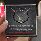 Apology Gift for Girlfriend, Wife, Soulmate - Sorry, Make Amends - Love Dancing Heart Pendant Necklace