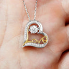 Gift for Soulmate - You Still Do - Love Dancing Heart Pendant Necklace Romantic Wife Christmas Jewelry