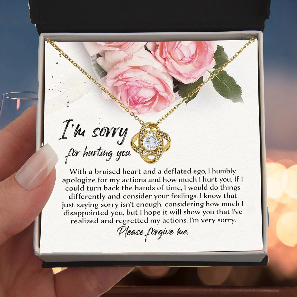 Apology Gift - Sorry, Regretted My Actions - Love Knot Pendant Necklace