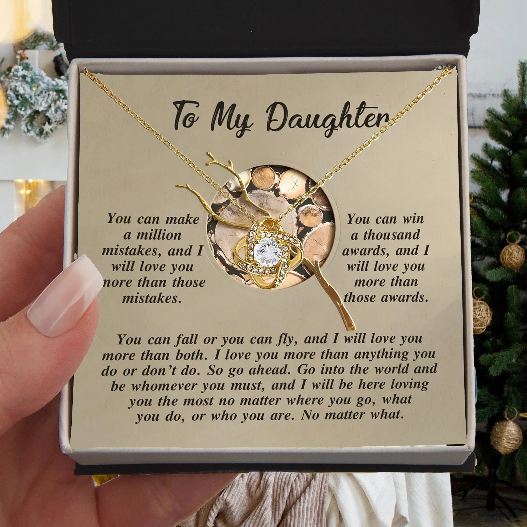 Gift for Daughter - A Thousand Awards - Love Knot Pendant Necklace