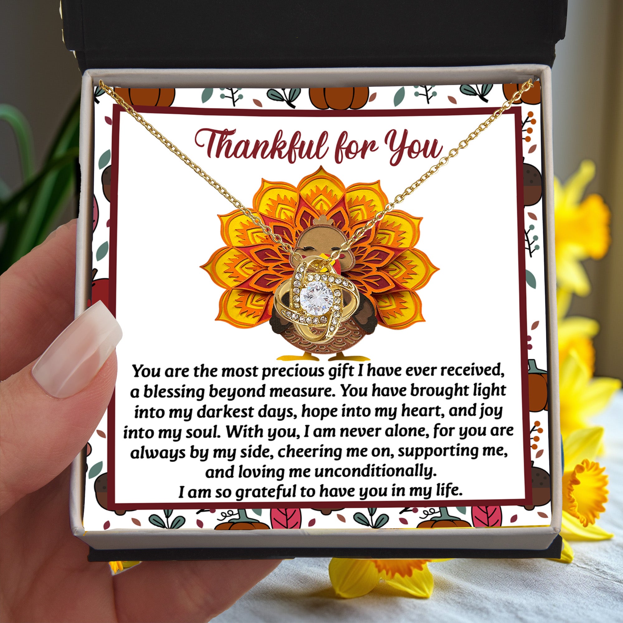 Gift for Thanksgiving - Into My Heart - Love Knot Pendant Necklace - Mallard Moon