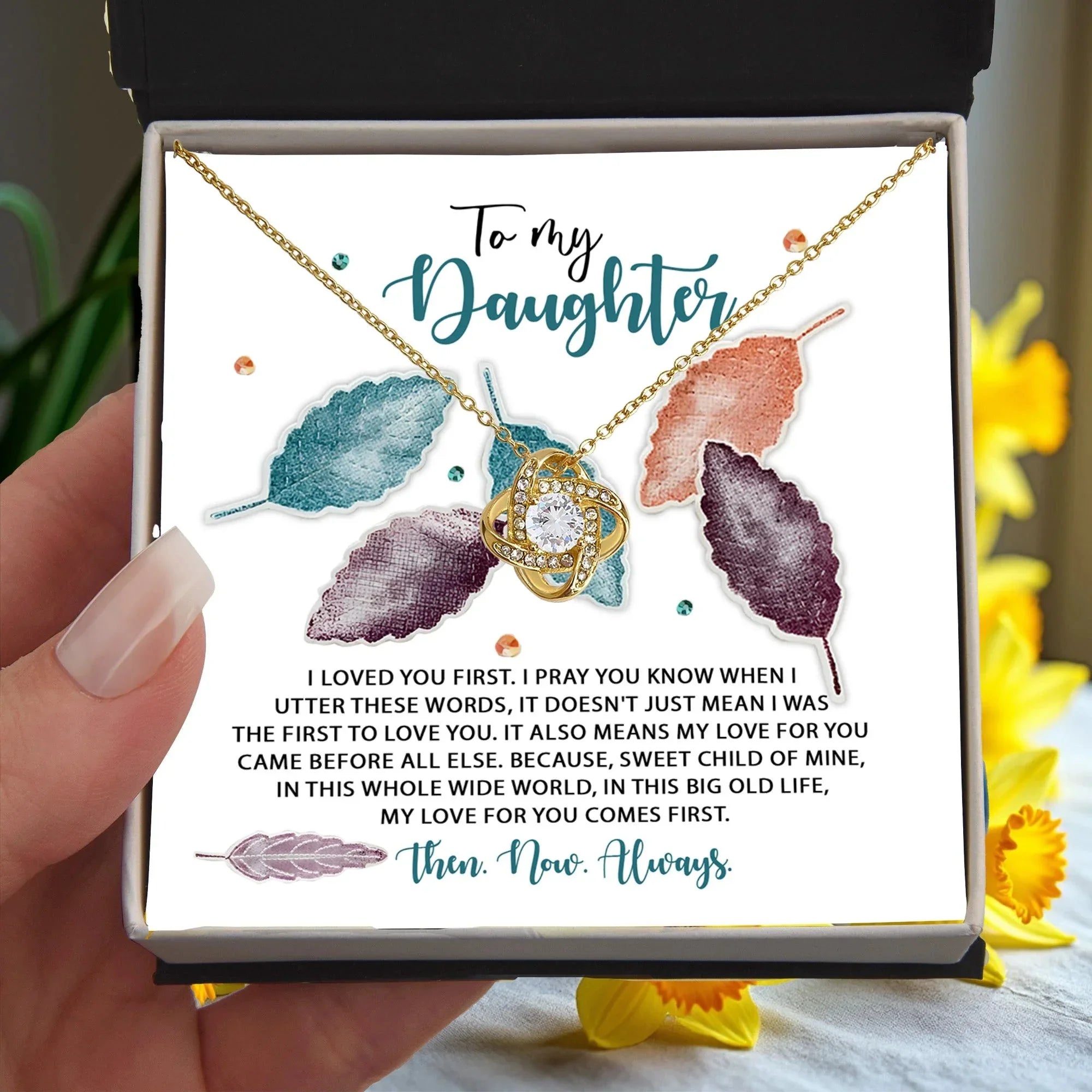 Gift for Daughter - Pray You Know - Love Knot Pendant Necklace