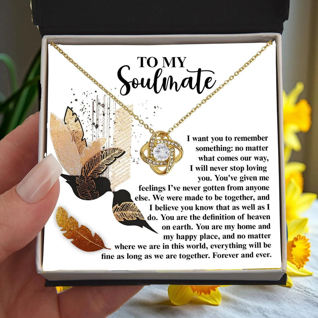 Gift for Soulmate - Given Me Feelings - Love Knot Pendant Necklace