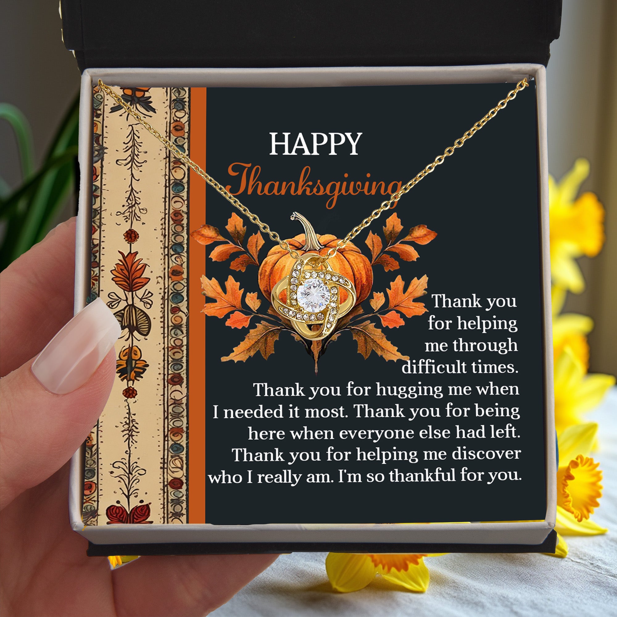 Gift for Thanksgiving - I Really Am - Love Knot Pendant Necklace - Mallard Moon