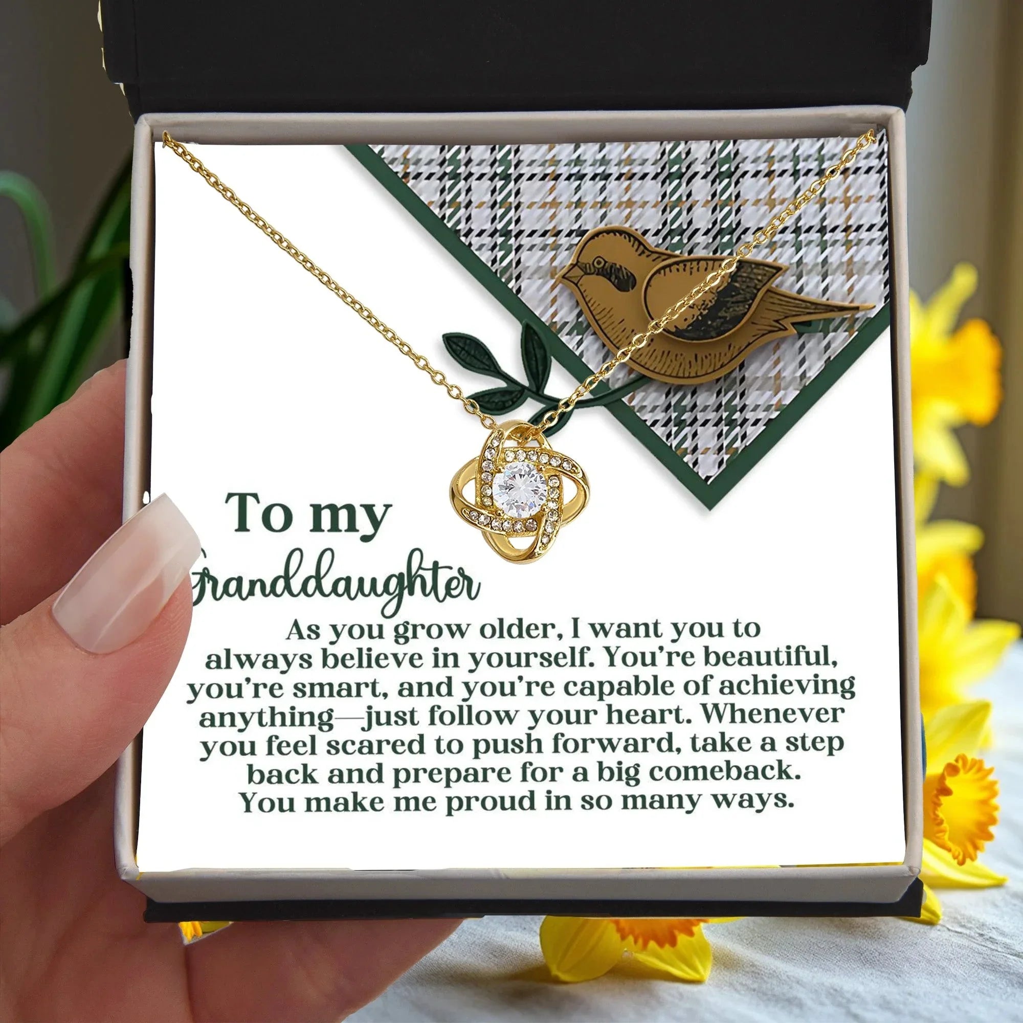 Gift for Granddaughter - A Big Comeback - Love Knot Pendant Necklace