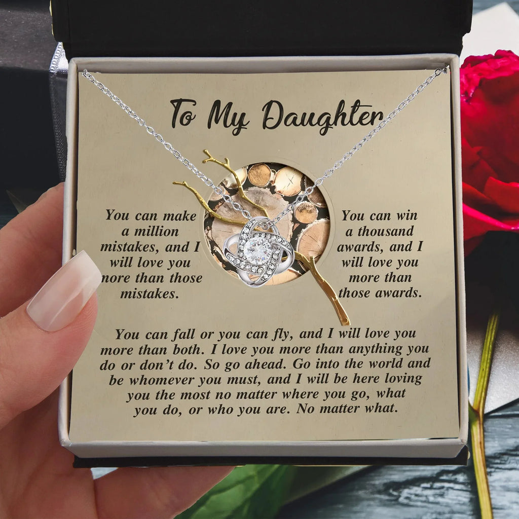Gift for Daughter - A Thousand Awards - Love Knot Pendant Necklace