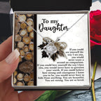 Gift for Daughter - Straighten Your Crown- Love Knot Pendant Necklace