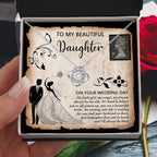 Daughter Wedding Day Gift - Beautiful Bride Love Knot Pendant Necklace