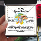 Gift for Granddaughter - Never Travel Alone - Love Knot Pendant Necklace